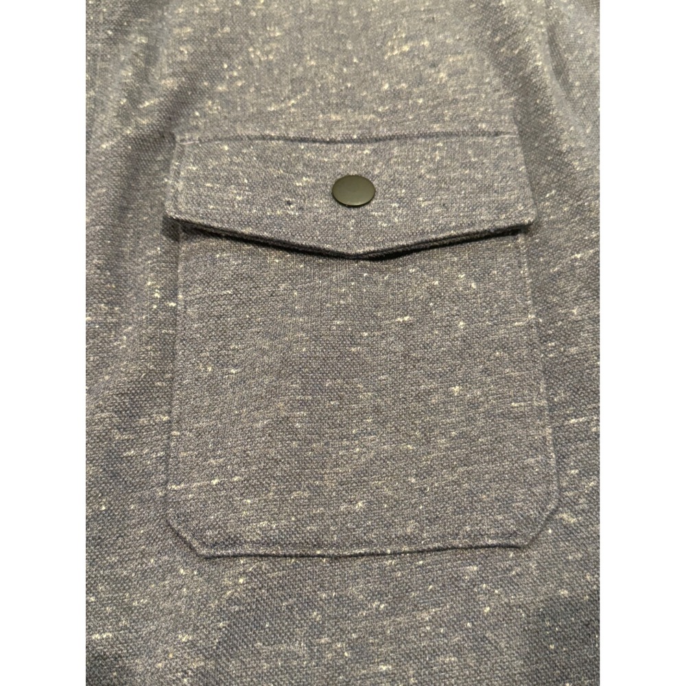 Apt. 9 Mens Blue Marled Knit Button Down Shirt Jacket Large RN73277 - Picture 5 of 9
